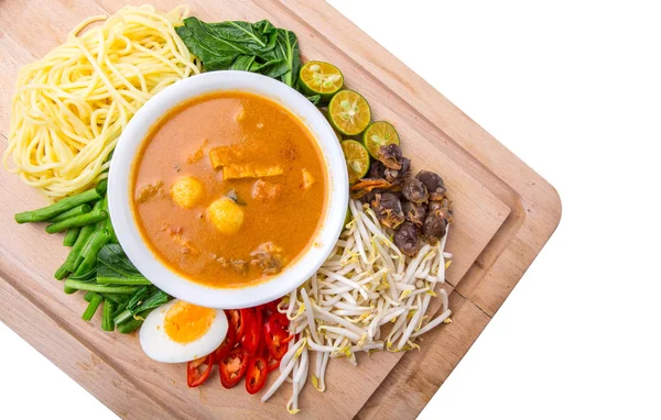 Malaysiske Curry Noodles Ingredients – stockfoto