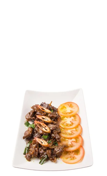 Stir Fried Beef Meat With Oyster Sauce — Stock Photo, Image