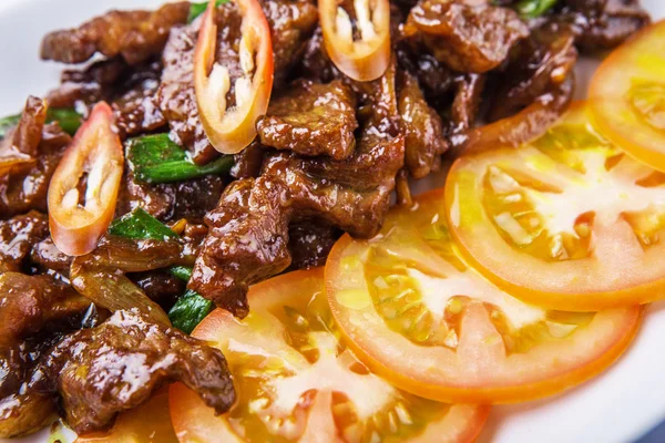 Stir Fried Beef Meat With Oyster Sauce — Stock Photo, Image