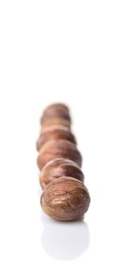 Beyaz arka plan üzerinde küçük Hindistan cevizi