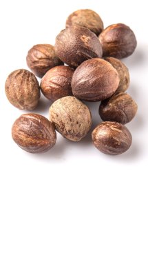 Beyaz üzerine Hindistan cevizi