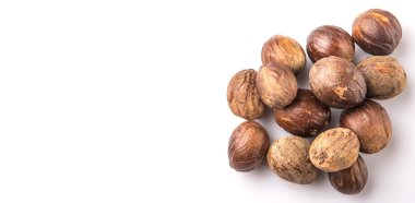 Beyaz arka plan üzerinde küçük Hindistan cevizi