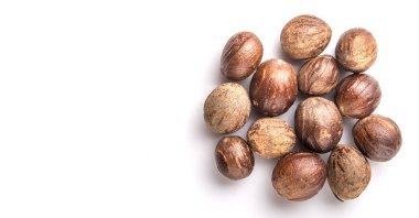 Beyaz üzerine Hindistan cevizi