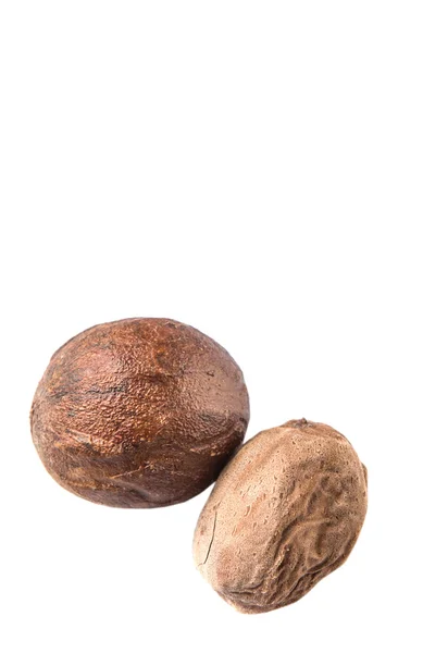 Nutmeg Over White — Stock Photo, Image