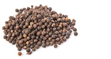 beyaz zemin üzerine karabiber