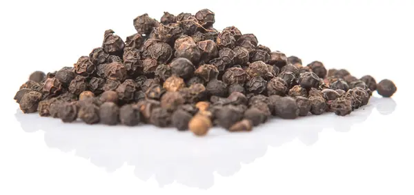 Black Pepper White Background — Stock Photo, Image