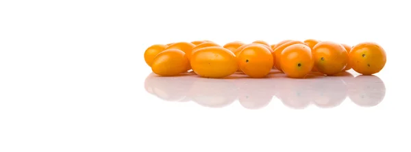 黄色橙色葡萄番茄在白色的背景 — 图库照片