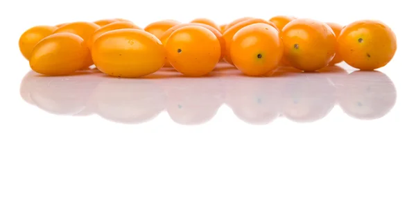 Gul Orange Grape Tomat Över Vit Bakgrund — Stockfoto