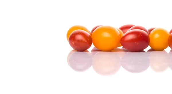 Yellow Red Grape Tomato White Background — Stock Photo, Image