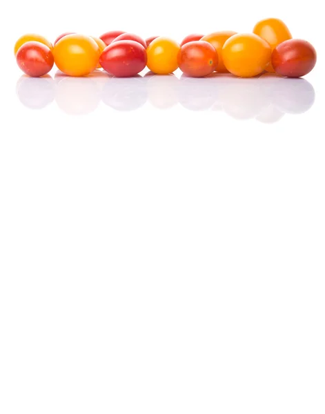 Yellow Red Grape Tomato White Background — Stock Photo, Image