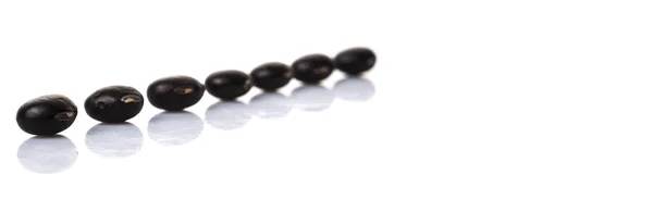 Black Beans White Background — Stock Photo, Image