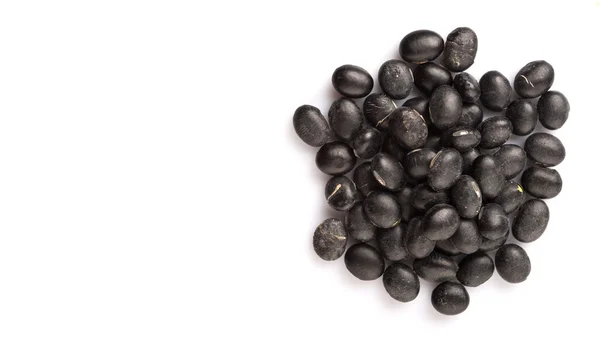 Black Beans White Background — Stock Photo, Image