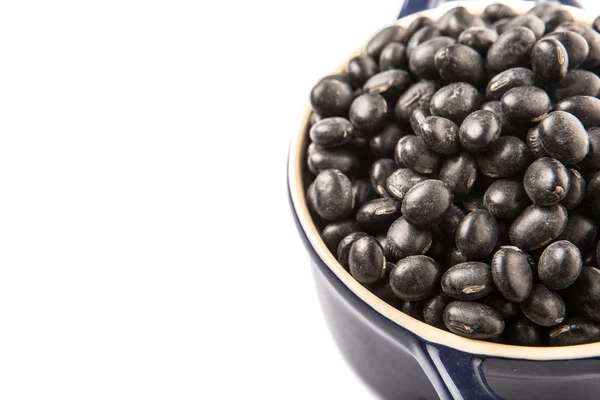 Black Bean In Blue Pot — Stock Photo, Image