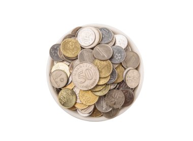 Malezya paralar beyaz kase