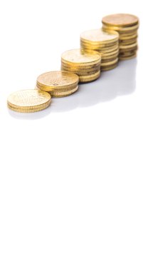 Beyaz arka plan üzerinde Malezya paraları