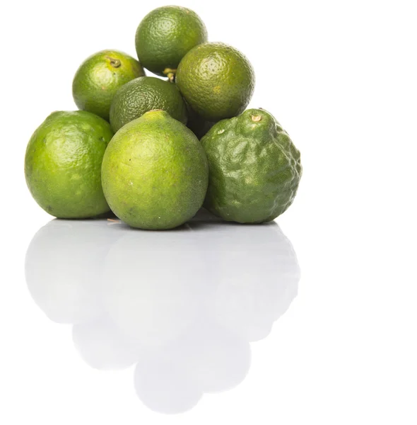 Lime, Makrut kalk och Calamansi — Stockfoto