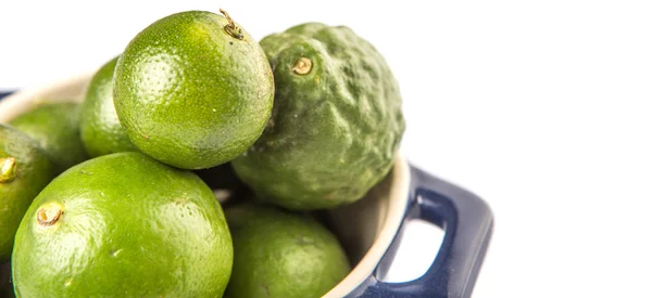 Lime, Makrut kalk och Calamansi — Stockfoto