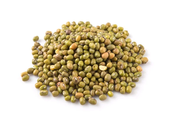 stock image Mung beans over white background