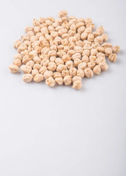 Raw Chickpeas White Background — Stock Photo, Image