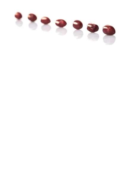 Red Adzuki Beans White Background — Stock Photo, Image