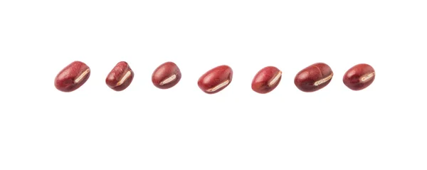 Red Adzuki Beans White Background — Stock Photo, Image