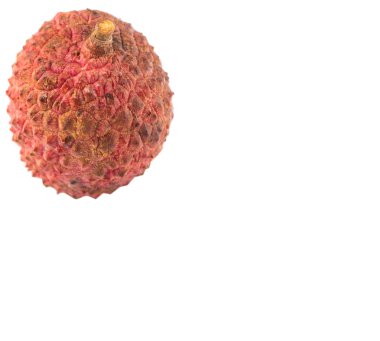 Beyaz arka plan üzerinde olgunlaşmış lychee meyve