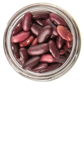 Červené fazole v mason jar — Stock fotografie