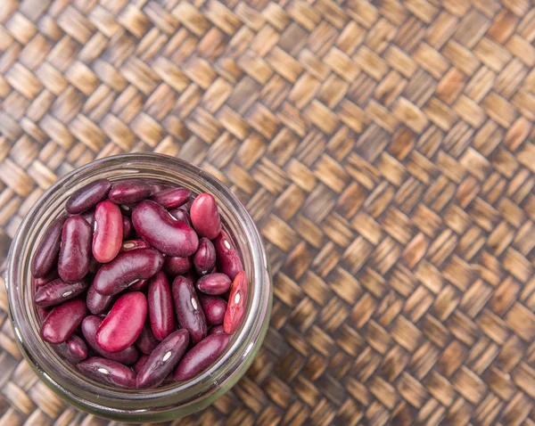 Red Kidney Beans In Mason Jar — Stock Photo, Image