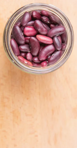 Frijoles rojos en tarro de Mason — Foto de Stock