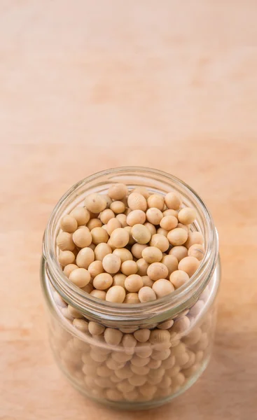 Soy Bean In Mason Jar — 图库照片
