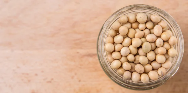 Soy Bean In Mason Jar — Stock Photo, Image