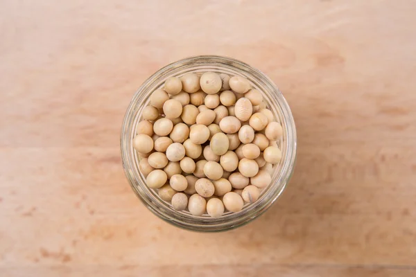 Soy Bean In Mason Jar — стокове фото