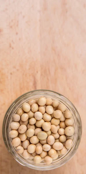 Red Kidney Beans Mason Jar Wooden Background — Stock Photo, Image