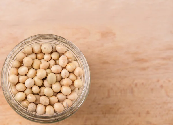 Soy Bean In Mason Jar — стокове фото