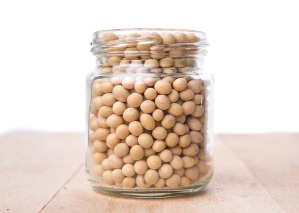 Soy Bean In Mason Jar — 图库照片