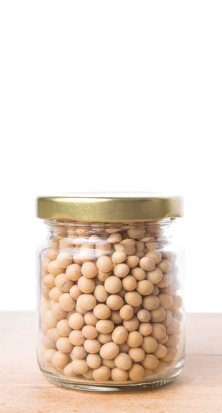 Fagiolo di soia in vaso massone — Foto Stock