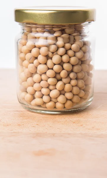 Red Kidney Beans Mason Jar Wooden Background — Stock Photo, Image