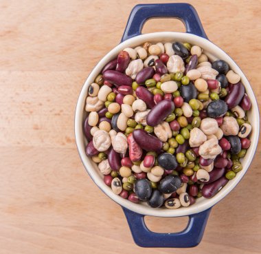 Mix Bean In Blue Pot
