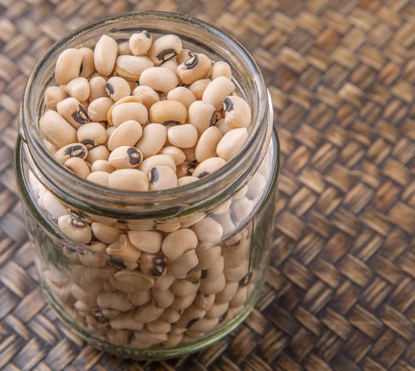 Black Eye Pea In Mason Jar — Stock Photo, Image