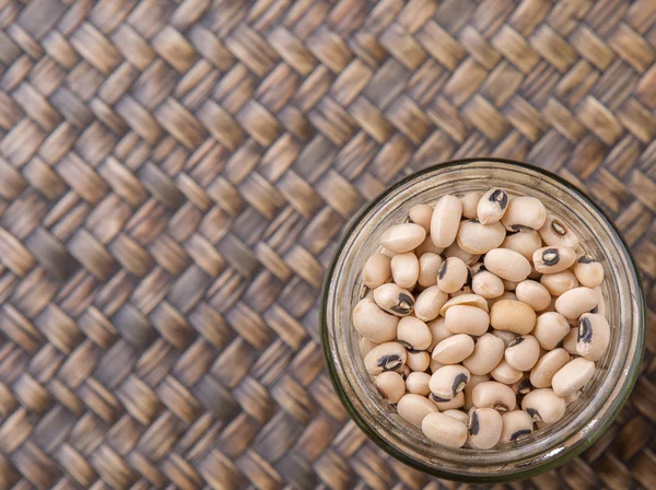 Black Eye Pea In Mason Jar — Stock Photo, Image