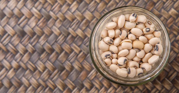 Black Eye Pea In Mason Jar — стокове фото