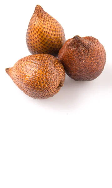 Salak Frutas Cobras Sobre Fundo Branco — Fotografia de Stock