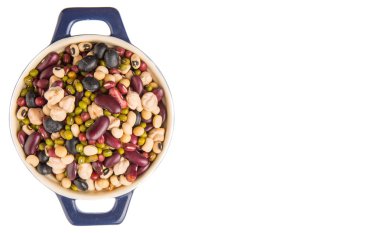 Mix Bean In Blue Pot