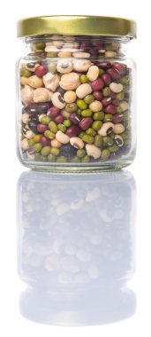 Mix Beans In Mason Jar