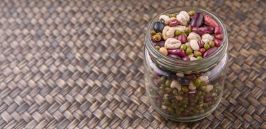Mix Beans In Mason Jar