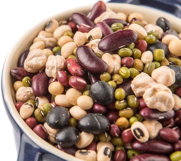 Mix Bean In Blue Pot — Stockfoto