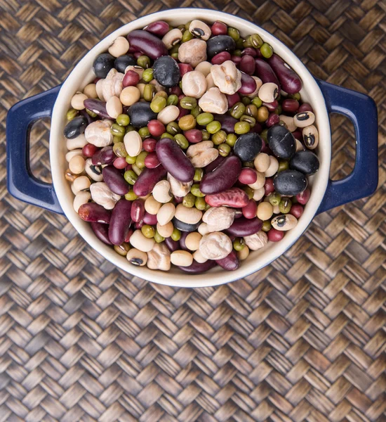 Mix Bean In Blue Pot