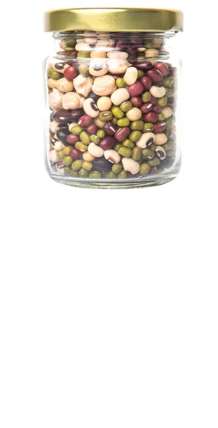Mix Beans In Mason Jar — Stock Photo, Image