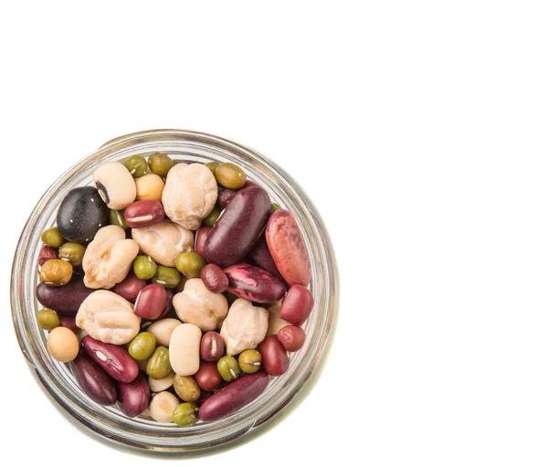 Mix Beans In Mason Jar — Stockfoto