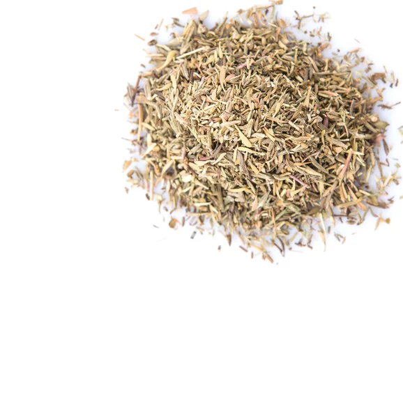 Dried Thyme Herbs White Background — Stock Photo, Image